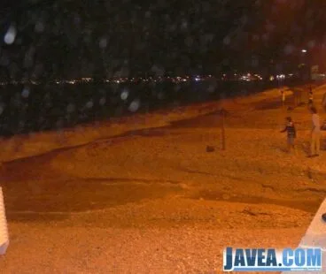 Así quedaba la playa de la grava después de la tormenta