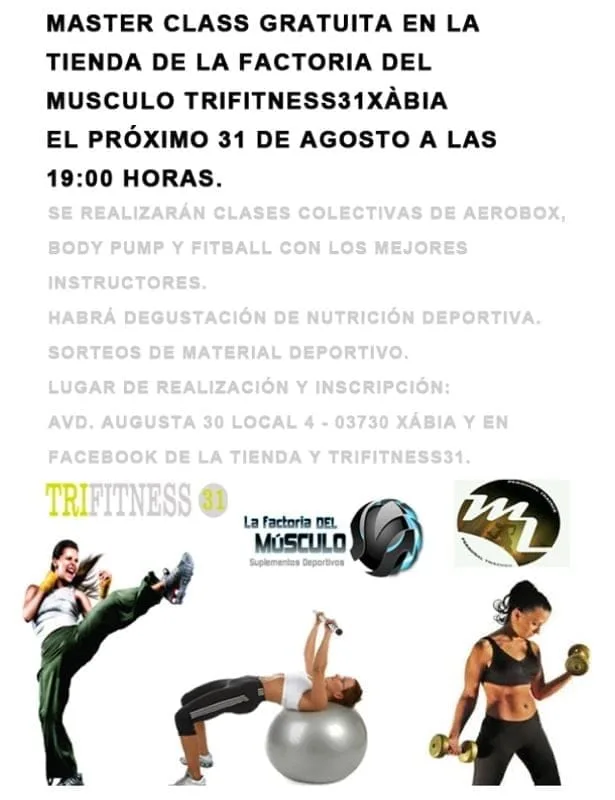 Factoria del Músculo y Trifitness31 Jávea organizan una master class