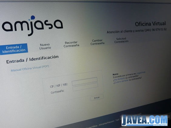Nueva oficina de atención al cliente virtual de Amjasa