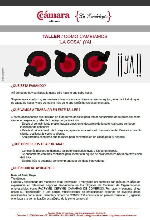 taller como cambiar la cosa