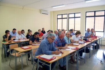 Alumnos del curso de agricultura ecológica