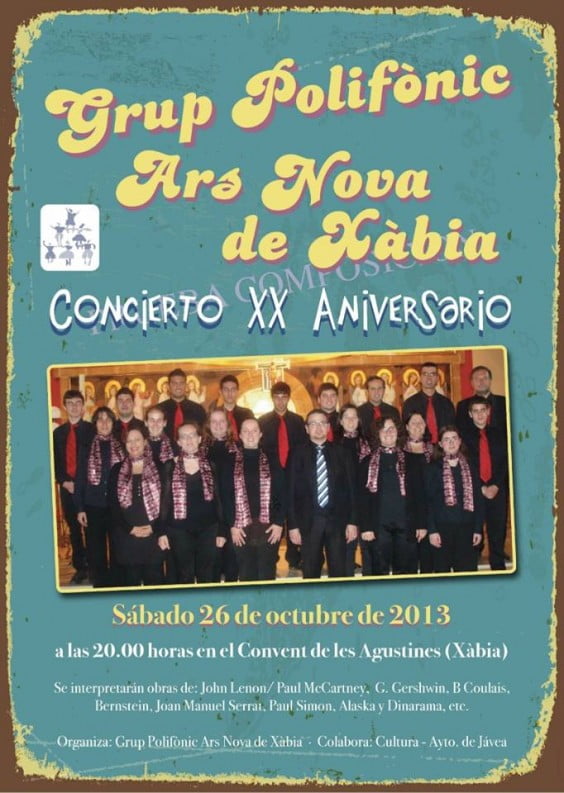 Cartel del concierto XX Aniversario Ars Nova