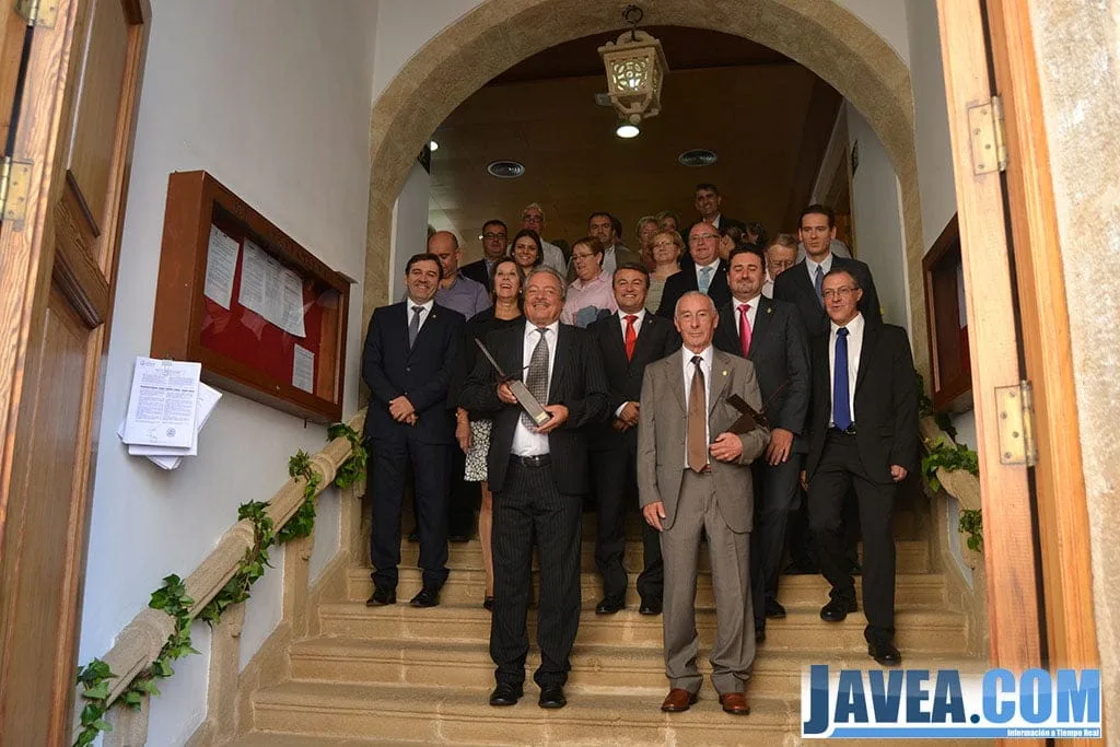 Los premiados con la corporación municipal