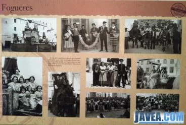 Panel sobre los primeros años de Fogueres