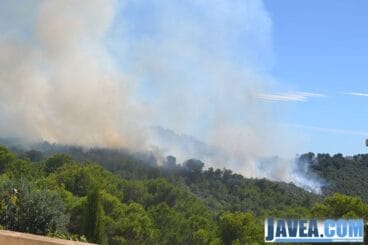 Parte de la zona del incendio