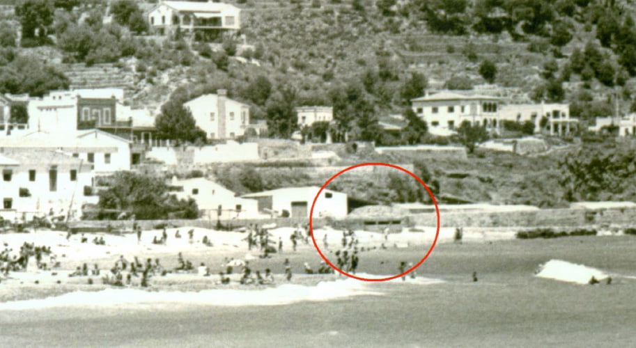 Búnker del puerto de Jávea en una foto de 1961