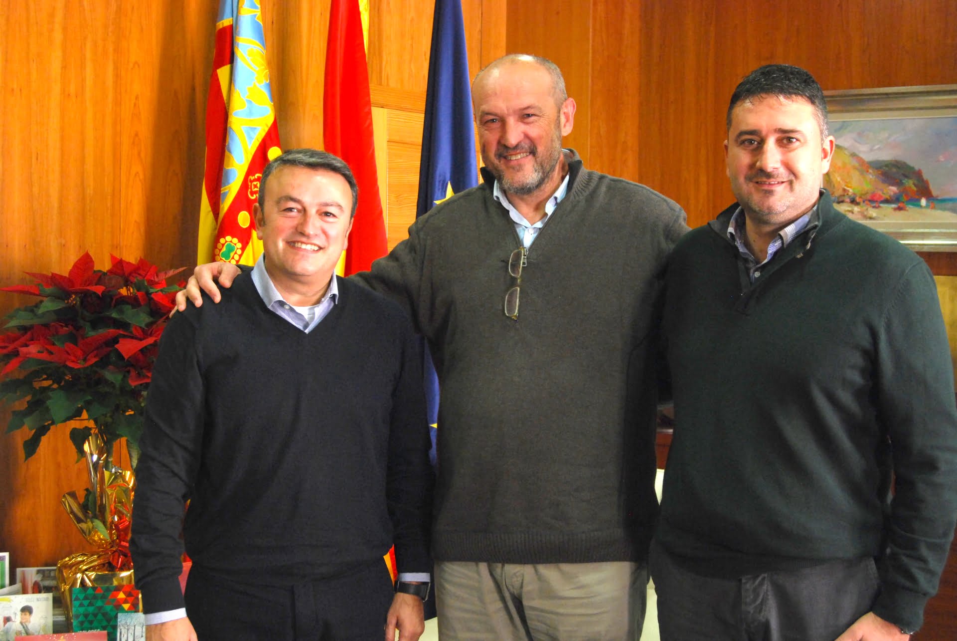 Convenio con el alcalde del Poble Nou de Benitatxell para que los vecinos de Jávea puedan utilizar la piscina municipal