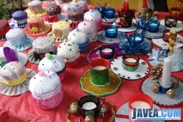 Decoración Navideña en la feria de Navidad de Jávea.
