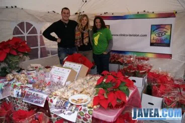 Stand de Clinica la Visión en la feria de Navidad de Jávea