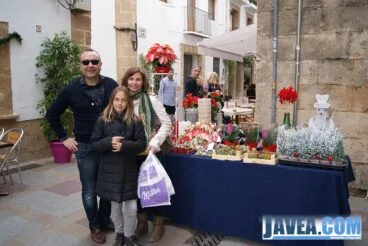 Stand de L’arca Flors en la Feria de Navidad de Jávea.