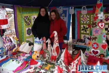 Stand de patchwork en la feria de Navidad de Jávea.