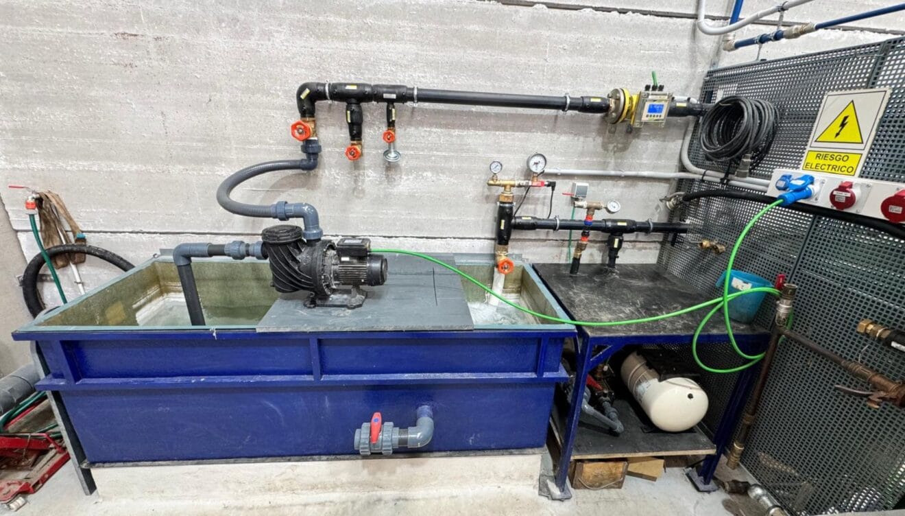 Banco de pruebas exclusivo para comprobación de bombas reparadas