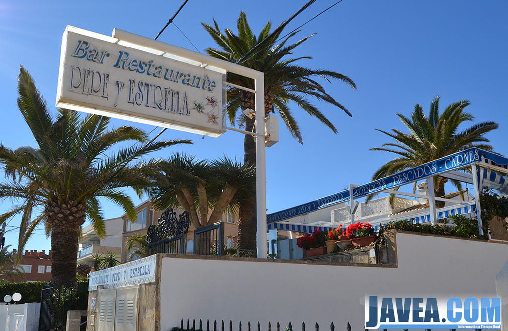 Bar Restaurante Pepe y Estrella en Jávea en la playa del primer muntanyar o playa del Benissero