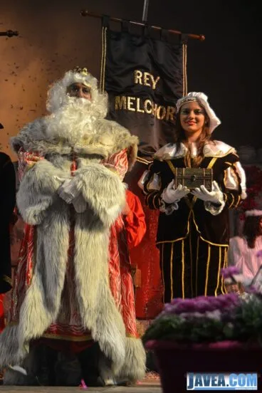 El Rey Melchor con su paje a la llegada a Jávea