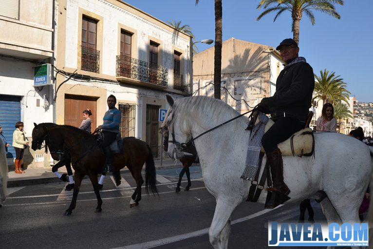 El desfile de caballerías se celebró antes de la bendición de los animales en la plaza de la constitución