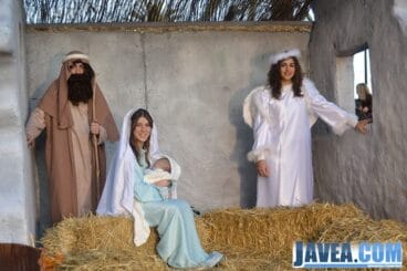 El pesebre en la cabalgata de los Reyes Magos del puerto de Jávea