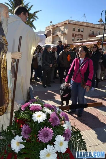 Los vecinos y vecinas de Jávea se reunieron con sus mascotas en el Paseo Marítimo de Jávea para celebrar el día de San Antonio