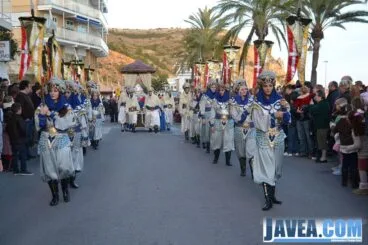 Pajes del Rey Melchor en la cabalgata del puerto de Jávea