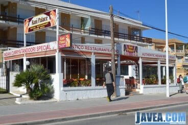 Restaurante Indio en Jávea Rani Palace en la playa del primer muntanyar o playa del Benissero