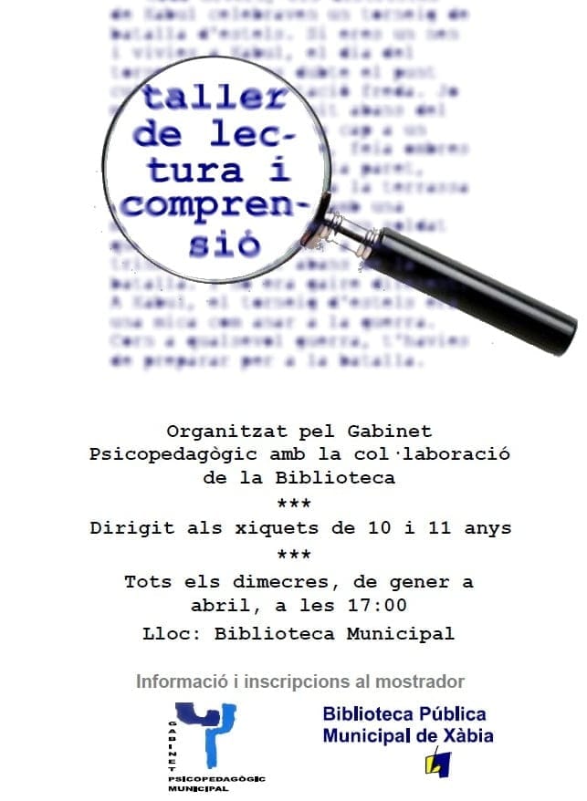 Se inicia en Jávea la segunda edición de comprensión lectora para niños y niñas