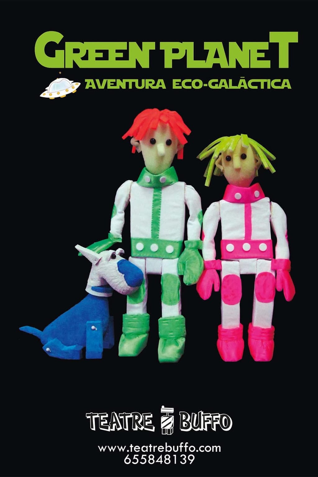 Teatre Buffo presenta su representación de marionetas Green Planet Una aventura ecogaláctica