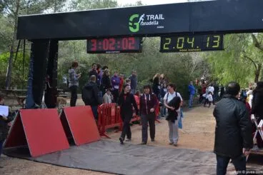 Caminantes entrando a la meta