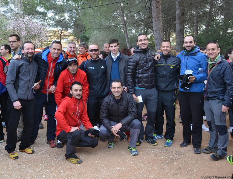Club de participantes en la Granadella Trail 2014 Jávea