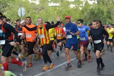 Corredores de la Granadella Trail después de la salida