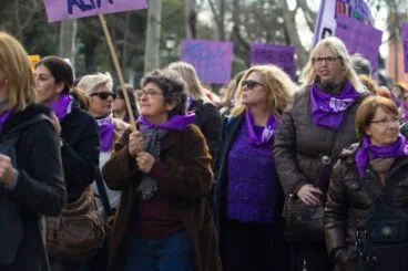 La Xarxa de Dones de la Marina Alta en la concentración de Madrid