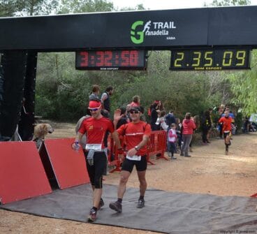 Llegada a la meta después de la carrera