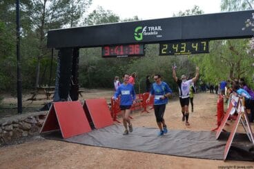 Llegada al punto de meta de la Granadella Trail de Jávea