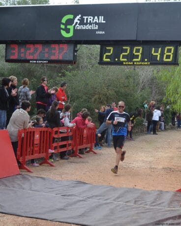 Llegando a la meta después de la carrera