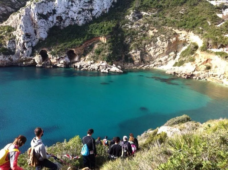 Paisaje de La Granadella de Jávea duranta la ruta de la Granadella Trail de Jávea