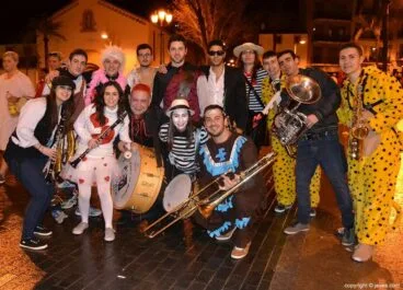 Charanga en el desfile de carnaval de Jávea