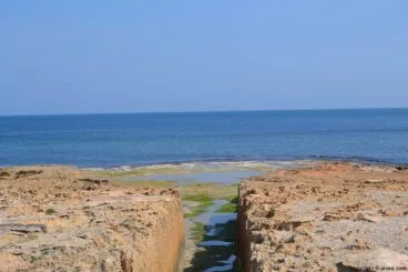 Final de la Séquia de la Nória en la Playa del Segón Muntanyar de Xàbia