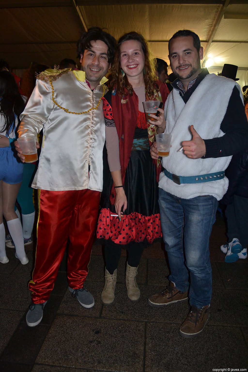 Grupo de amigos en el carnaval de Xàbia 2014