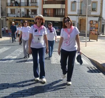 La edil de Igualtat Empar Bolufer durante la cursa de la dona de Xàbia