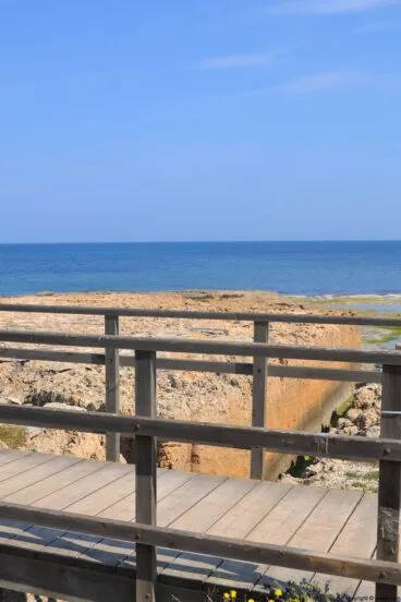 Mirador de la séquia de la nória en la playa del segón muntanyar de Xàbia