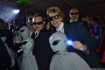 Mucha gente se reunió para celebrar el carnaval en la carpa instalada en la Plaza de la Constitución