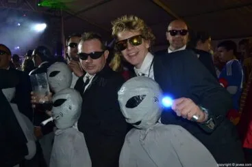 Mucha gente se reunió para celebrar el carnaval en la carpa instalada en la Plaza de la Constitución