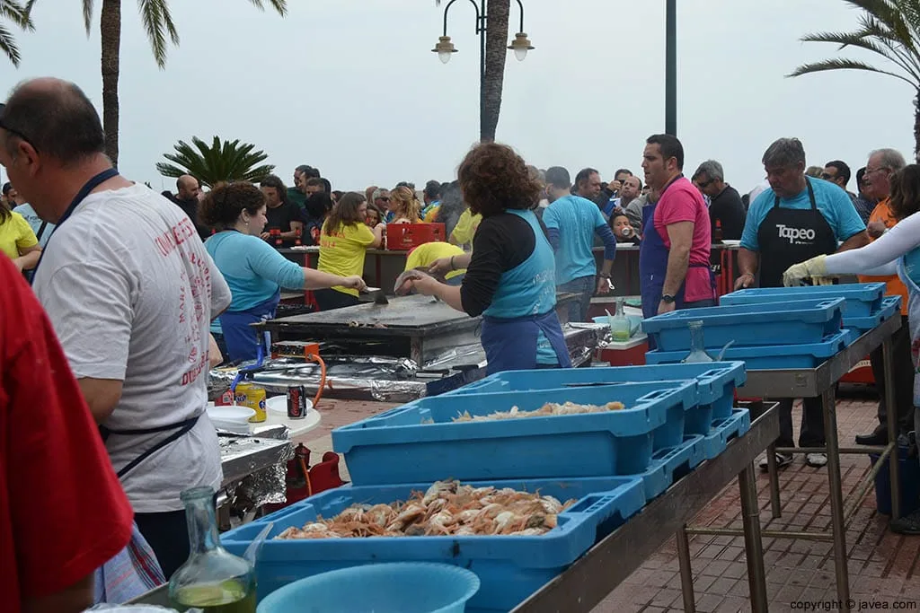Producto fresco de la bahía de Jávea en el baret del mig any de Xàbia