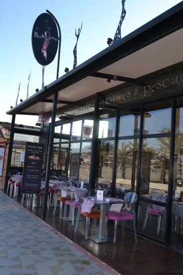 Restaurante La Boheme en la Playa del Arenal de Jávea