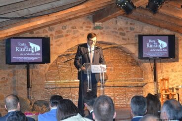 Antonio Miragall en la presentación de la ruta dels riuraus de la Marina Alta