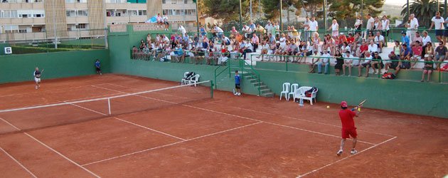 Club tenis Jávea durante un partido