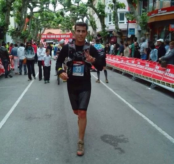 Eduardo Monfort after the first segment footrace