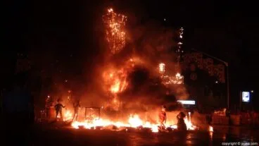 Nit de la Cremà de la Hoguera Central de las fiestas de San Juan en Jávea