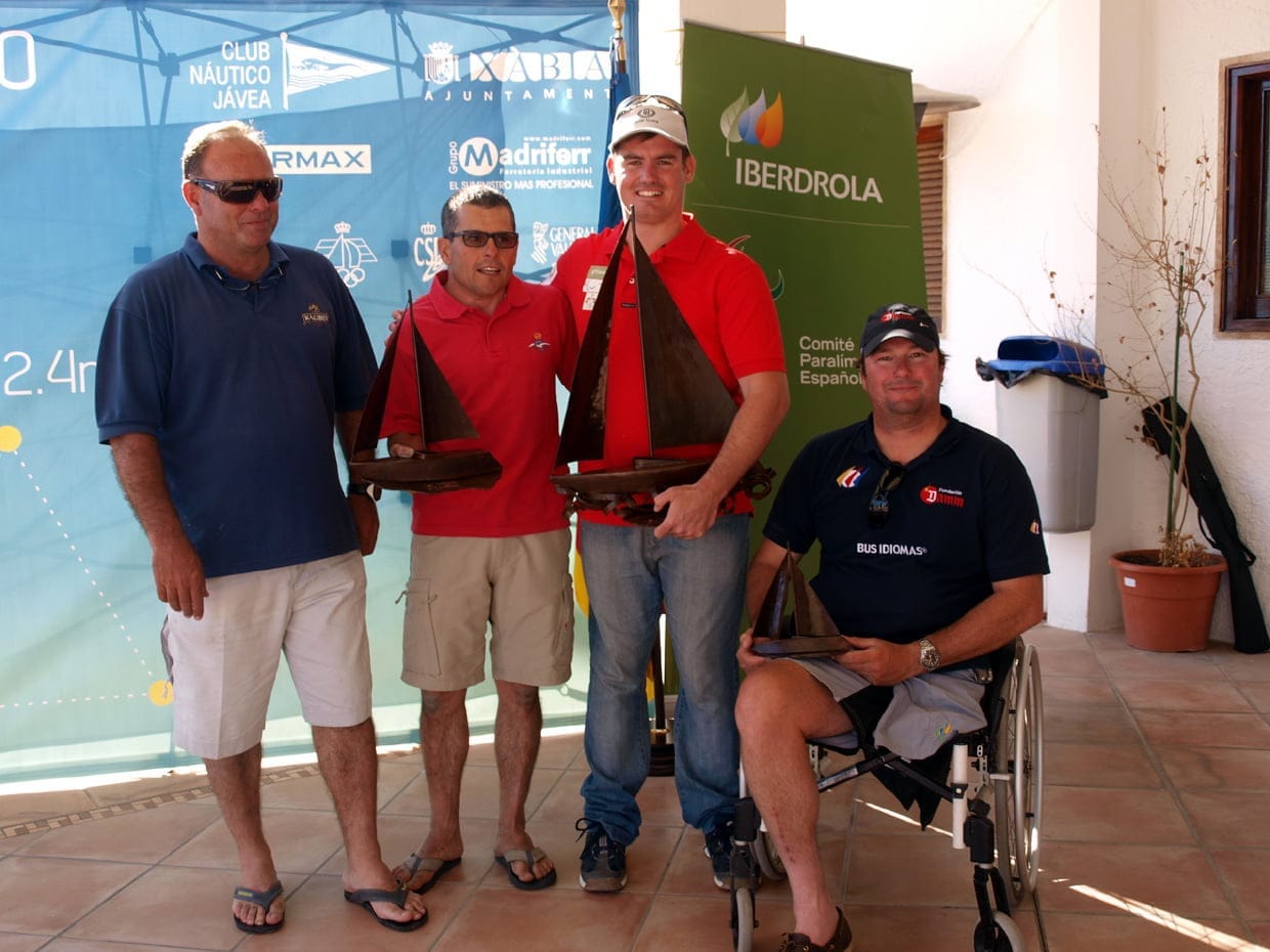 Podium de vencedores del Nacional de Vela Adaptada.