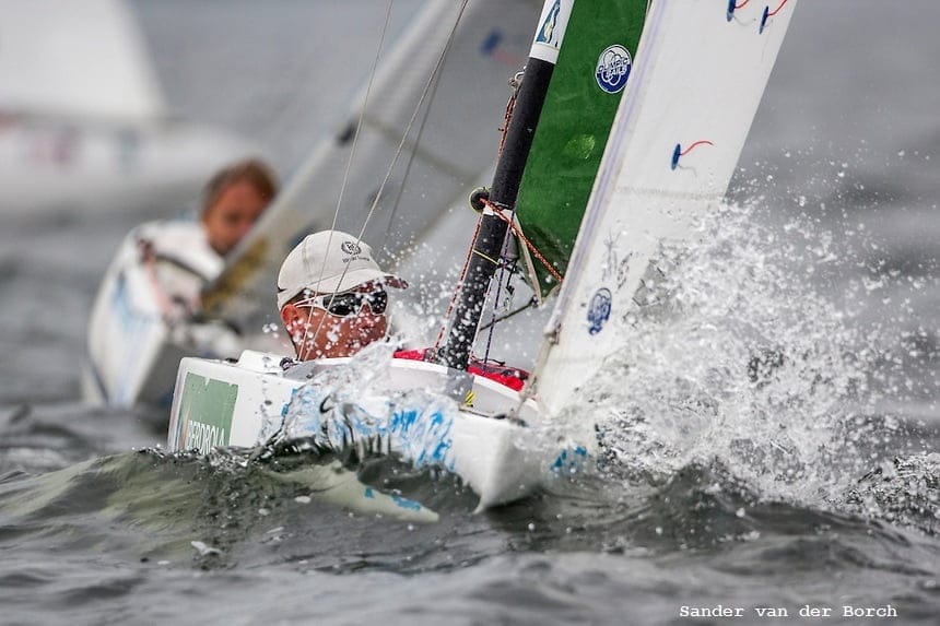 Rafael Andarias en plena regata