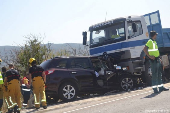 Accidente mortal en la carretera de Jávea a Gata de Gorgos