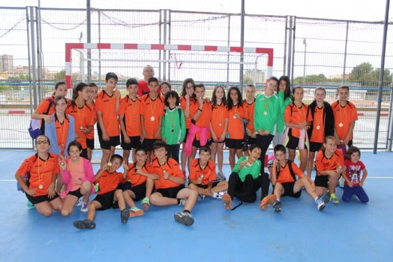 Equipos alevines de la Escuela Municipal de Handbol de Xábia